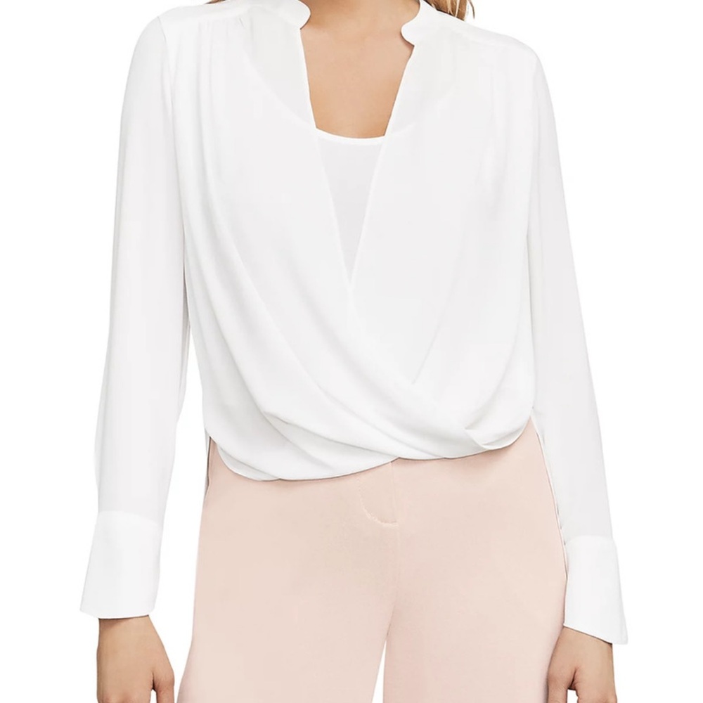 BCBGMAXAZRIA Jaklyn Draped Front Essential Blouse BCBG